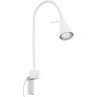 Briloner Lampe de lit LED LEUCHTEN TUSO, 5 W, 400 lm, IP20, blanc, métal, incl., 1x GU10, applique Bras flexible, 40,3 x 21,7 cm