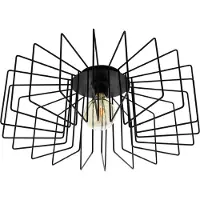 Eglo Plafonnier 1 flamme HxØ 21,5x56 cm Tremedal noir