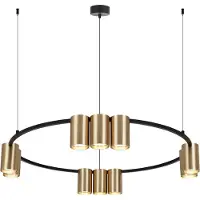 Milagro Projecteur Genesis doré et noir, 10 x GU10 x 8 W, aluminium, dimensions : 180 x 60 x 60 cm, IP20,