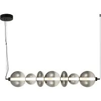 Milagro Plafonnier LED DAPHNE 40 W, 3000 K, 5094 lm, verre noir, dimensions : 130 x 118 x 20 cm, IP20, Milagro