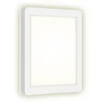 Briloner FRANKFURT Applique murale LED d'extérieur, IP44 Protection contre les projections d'eau, effet rétroéclairé, lumière blanche neutre, blanc, 19 x 19 x 2,8 cm