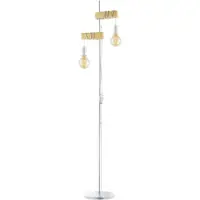 Eglo Lampadaire Townshend 2 flammes blanc, marron