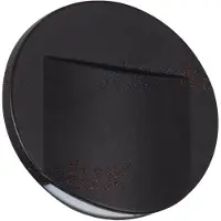 Kanlux S.A. Applique Led Escalier Rond ?75mm 0,8w Dc12v Noir Erinus - Blanc Naturel 4000k