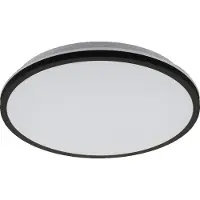 Briloner - Plafonnier LED à lumière indirecte, lumière blanche neutre, 15W, 1500lm, lustre salon, lustre chambre, luminaire plafonnier, lustre cuisine, 28x4,2cm, noir