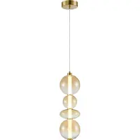 Milagro Plafonnier LED DAPHNE 36 W, 3000 K, 4619 lm, verre doré transparent, dimensions : 175 x 20 x 20 cm, IP20,