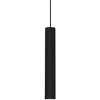 Ideal Lux 104928 Look Lampe à suspendre Cylindre Ø 6cm Noir