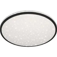 Briloner Plafonnier LEUCHTEN SKIZO, 48 W, 4400 lm, IP20, noir, plastique, dimmable, avec télécommande, CCT, Ø 49,2 cm