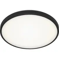 Briloner Plafonnier LED LEUCHTEN MANNY, 24 W, 2200 lm, IP20, noir-blanc, plastique-métal, Ø 38,5 cm