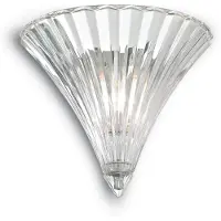 Ideal Lux Applique classique en verre transparent Santa 1 Light E14 Small