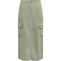 ONLY Malfy Caro Long Skirt Vert L Femme
