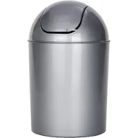 Wenko 21886100 economic poubelle couvert oscillant gris dimensions 19,8 x 19,8 x 31,5 cm