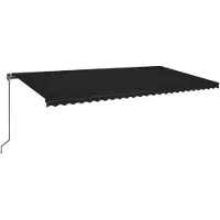 vidaXL Store manuel rétractable avec LED 600x350 cm Anthracite