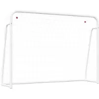 vidaXL But de football avec filet Blanc 214x75x152 cm Acier & Polyester