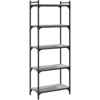 vidaXL Bibliothèque à 5 niveaux sonoma gris 60x30x154 cm