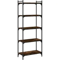 vidaXL Bibliothèque 5 niveaux chêne fumé 60x30x154cm bois d'ingénierie