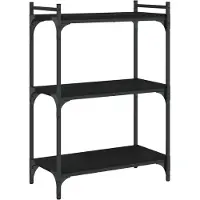 vidaXL Bibliothèque à 3 niveaux noir 60x30x86 cm bois d'ingénierie