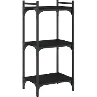 vidaXL Bibliothèque à 3 niveaux noir 40x30x86 cm bois d'ingénierie