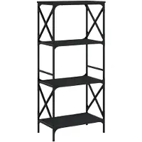 vidaXL Bibliothèque à 4 niveaux noir 59x35x132 cm bois d'ingénierie
