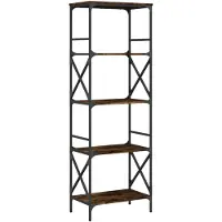 vidaXL Bibliothèque à 5 niveaux chêne fumé 59x35x171 cm