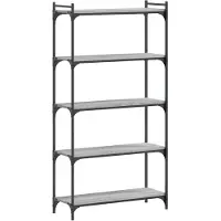 vidaXL Bibliothèque à 5 niveaux sonoma gris 80x30x154 cm