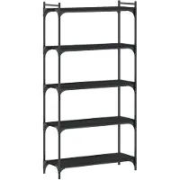 vidaXL Bibliothèque 5 niveaux noir 80x30x154 cm bois d'ingénierie