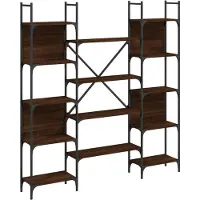 vidaXL Bibliothèque chêne marron 155,5x24x166,5 cm bois d'ingénierie