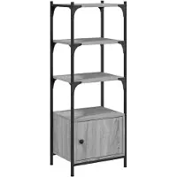vidaXL Bibliothèque à 3 niveaux sonoma gris 41x30x109,5 cm