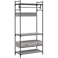 vidaXL Portemanteau avec tiroirs Gris Sonoma 89x39x184,5 cm
