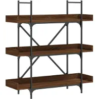 vidaXL Bibliothèque à 3 niveaux chêne marron 100x33x108,5 cm