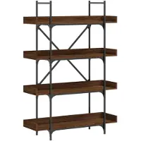 vidaXL Bibliothèque 4 niveaux chêne marron 100x33x145,5 cm