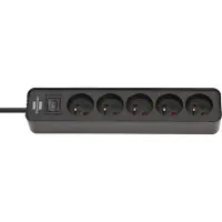 Brennenstuhl Ecolor Multiprise 5 Voies Noir 3m H05VV-F 3G1,4