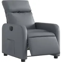 vidaXL Fauteuil relax électrique gris similicuir