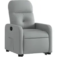 vidaXL Fauteuil relax releveur gris clair Tissu
