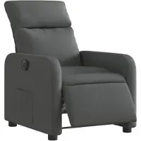 vidaXL Fauteuil relax électrique gris foncé Tissu