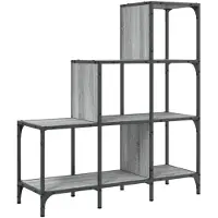 vidaXL Bibliothèque sonoma gris 92x30x102 cm bois ingénierie et métal