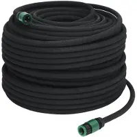 vidaXL Tuyau d'égouttage noir 0,6" 100 m caoutchouc