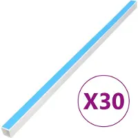 vidaXL Goulottes de câbles autocollantes 10x10 mm 30 m PVC