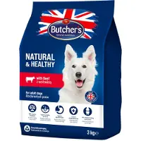 Butcher's Natural&Healthy croquettes pour chiens avec du boeuf 6 kg (2 x 3 kg)