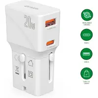 4smarts Adaptateur de voyage universel de poche Nomad 20 W - Blanc