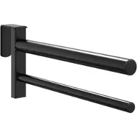 vidaXL Porte-selle à deux bras Portable noir Fer