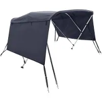 vidaXL 4-Bow Bimini-Top avec panneaux latéraux 243x(230-244)x137 cm