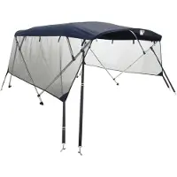 vidaXL 3-Bow Bimini-Top avec panneaux latéraux en maille 183x(154-167)x137 cm