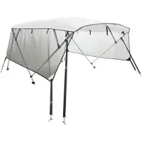 vidaXL 4-Bow Bimini-Top avec panneaux latéraux en maille 243x(200-213)x137 cm