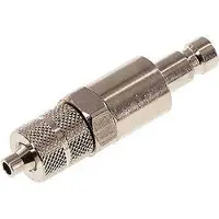 Parker Laiton nickelé DN 2.7 (Micro) Coupleur pneumatique Bouchon 3x4.3 mm Écrou-raccord Double obturation