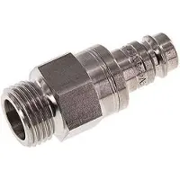 Parker Bouchon de raccord d'air DN 10 en acier inoxydable G 1/2 pouce mâle à double obturation