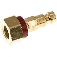Tameson Coupleur d'air en laiton DN 5 codé rouge Bouchon G 1/8 pouce femelle