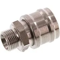 Tameson Acier inoxydable DN 7.2 (Euro) Air Coupling Socket G 3/8 inch Male Double Shut-Off
