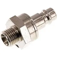 Tameson Laiton nickelé DN 7.2 (Euro) Bouchon de raccord d'air G 1/4 pouce mâle à double obturation