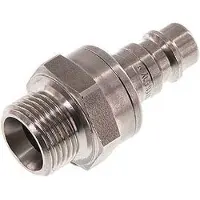 Tameson Acier inoxydable DN 7.2 (Euro) Air Coupling Plug G 3/8 inch Male Double Shut-Off