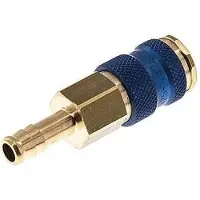Parker Laiton DN 7.2 (Euro) Douille de couplage d'air à code bleu Pilier de tuyau de 9 mm